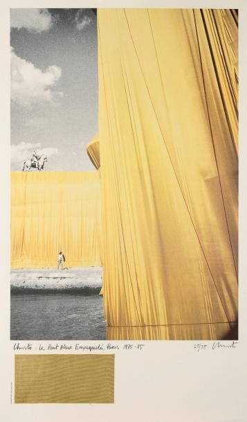CHRISTO (NÉ EN 1935) Le pont neuf empaqueté, 1975-1985 Photo lithographie en cou&hellip;