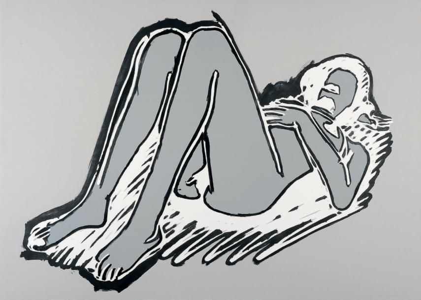 TOM WESSELMANN (1931-2004) Monica reclining on back, knees up, 1990 Lithographie&hellip;