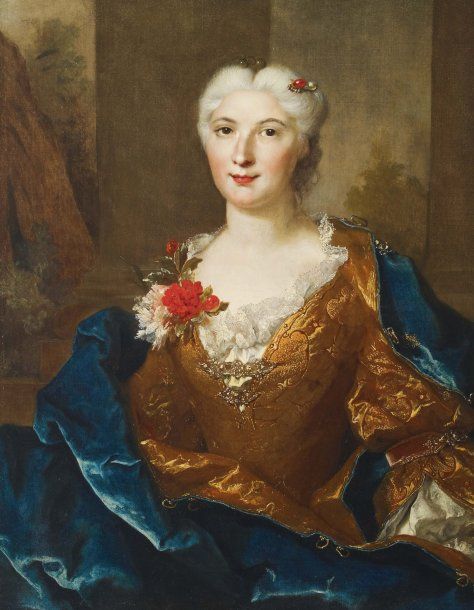 Nicolas de LARGILLIERRE (Paris 1656 - 1746) Portrait de femme à la draperie bleu&hellip;