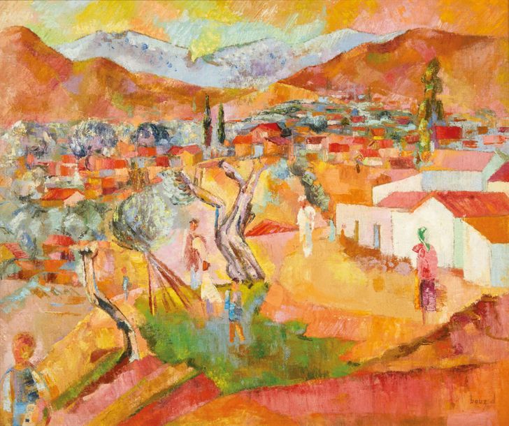 MOHAMED BOUZID (1924-2014) Village de montagne
Huile sur toile
Signée en bas à d&hellip;