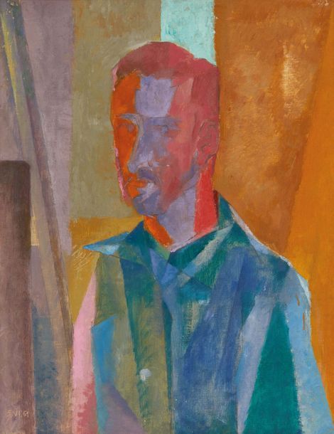 MOHAMED BOUZID (1924-2014) Autoportrait, 1961
Huile sur toile datée 5.06.61.
H_6&hellip;