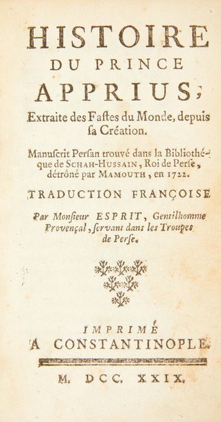 [BEAUCHAMP (Pierre-François Godard de)] .
Histoire du prince Apprius, Extraite d&hellip;