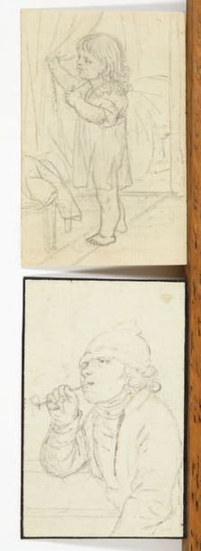 GOTTFRIED MIND (1768-1814) Jeune homme fumant la pipe et jeune fille
Deux crayon&hellip;