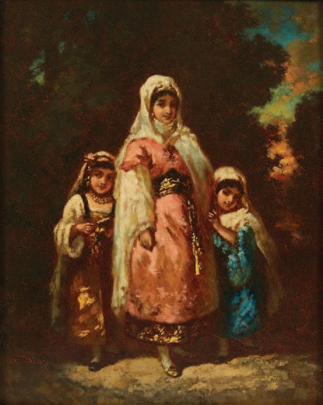 Narcisse DIAZ de la PEÑA (1807-1876) Bohémienne et ses enfants
Huile sur panneau&hellip;