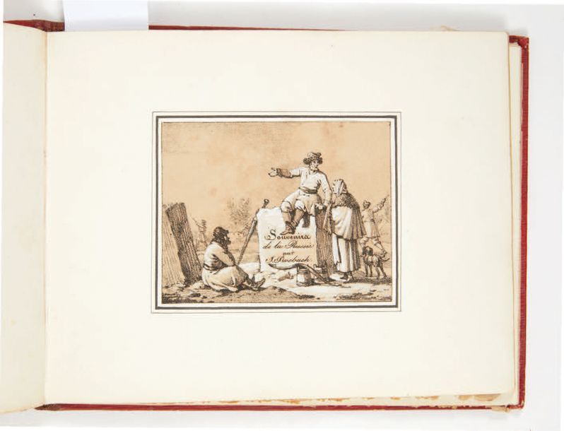 SWEBACH Souvenirs de la russie.
S.L., vers 1820. — In-12 oblong, demi-maroquin r&hellip;