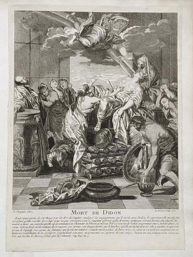 Null Ecole française du XVIIIe siècle

Mort de Didon, gravure de Jeurat d'après &hellip;