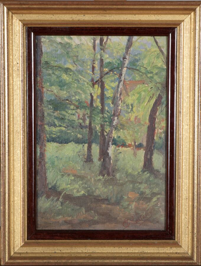 Null Charles CURTELIN (1859-1912).

House in the trees.

Oil on cardboard.

Sign&hellip;