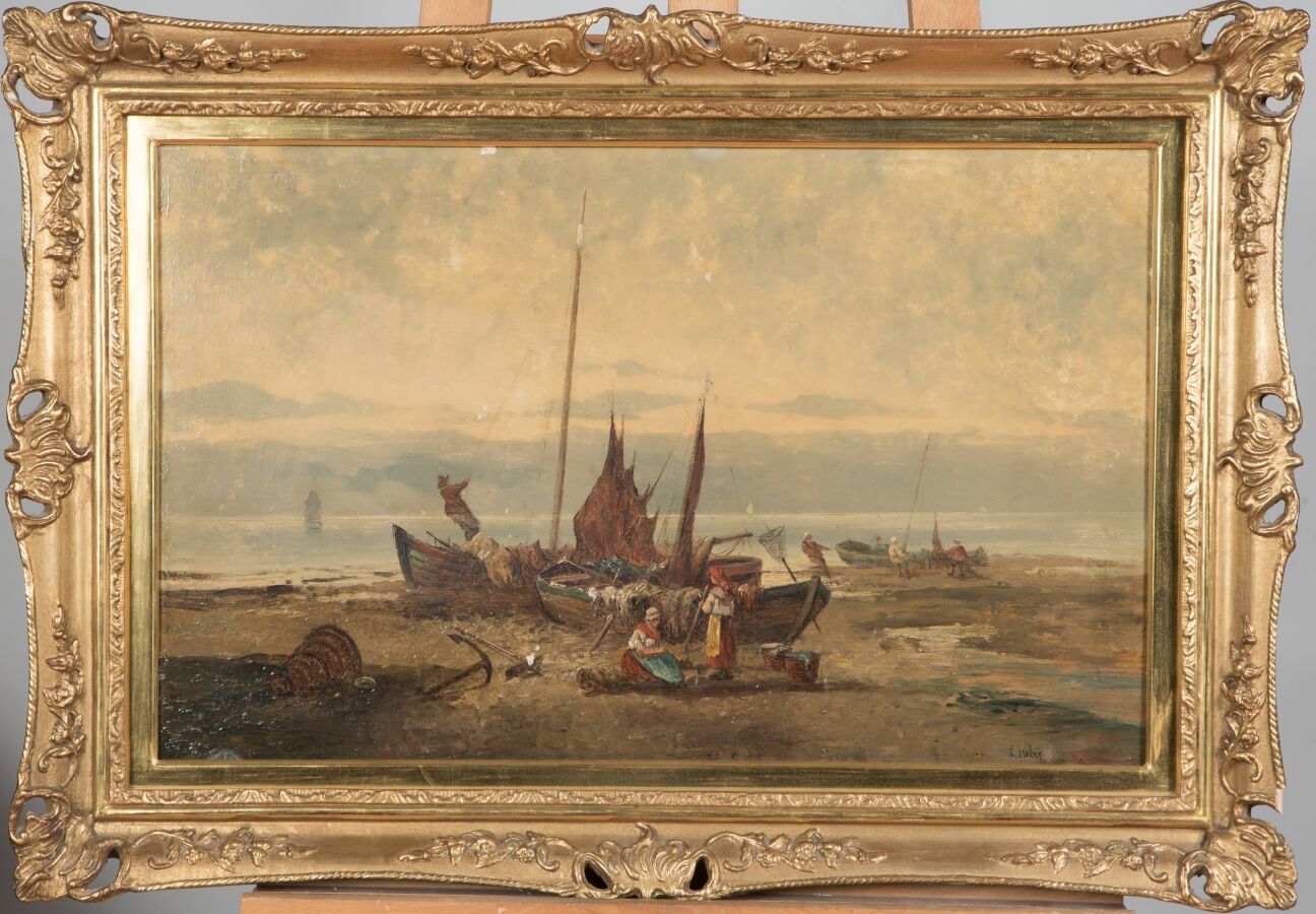 Null 19世纪的法国学校。

河上的渔民。

板上油彩。

右下角的签名是伪命题。

38 x 57厘米。
