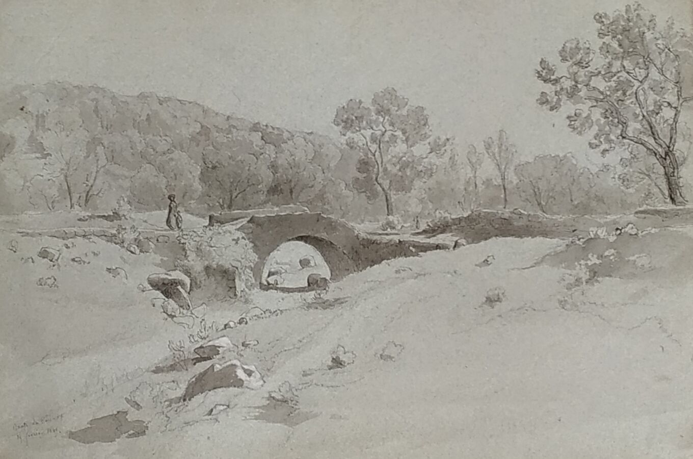 Null Ecole française du XIXème siècle.

Route de Casinet, 1845.

Lavis d'encre e&hellip;