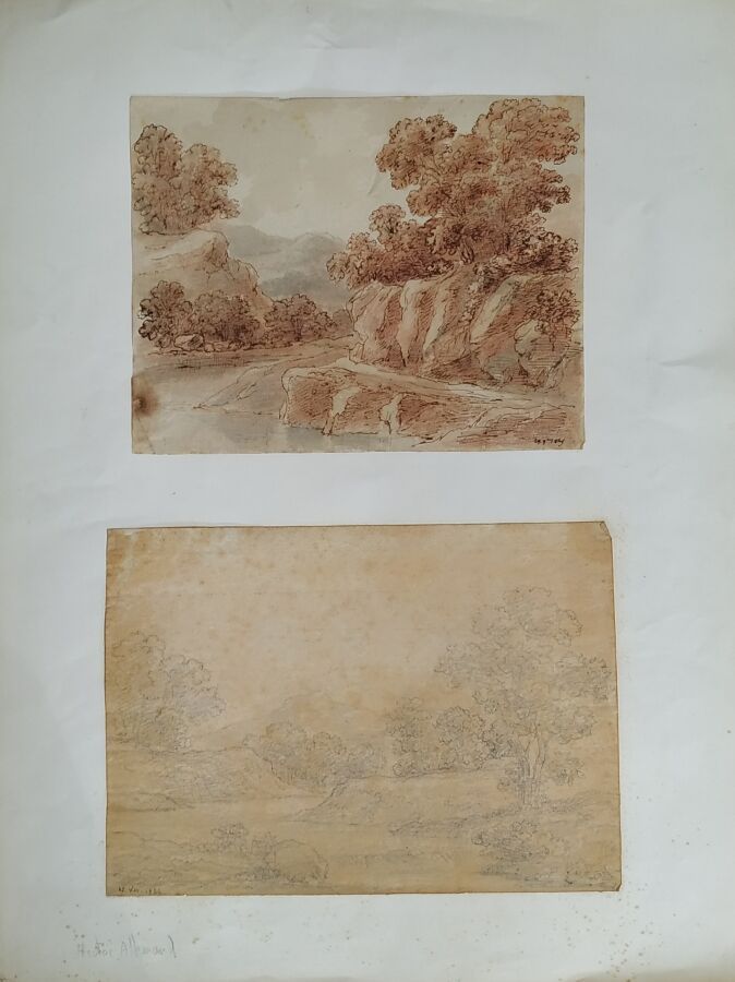 Null Attribuito a Hector Allemand (1809-1886).

Tre opere:



Paesaggio, 1845.

&hellip;