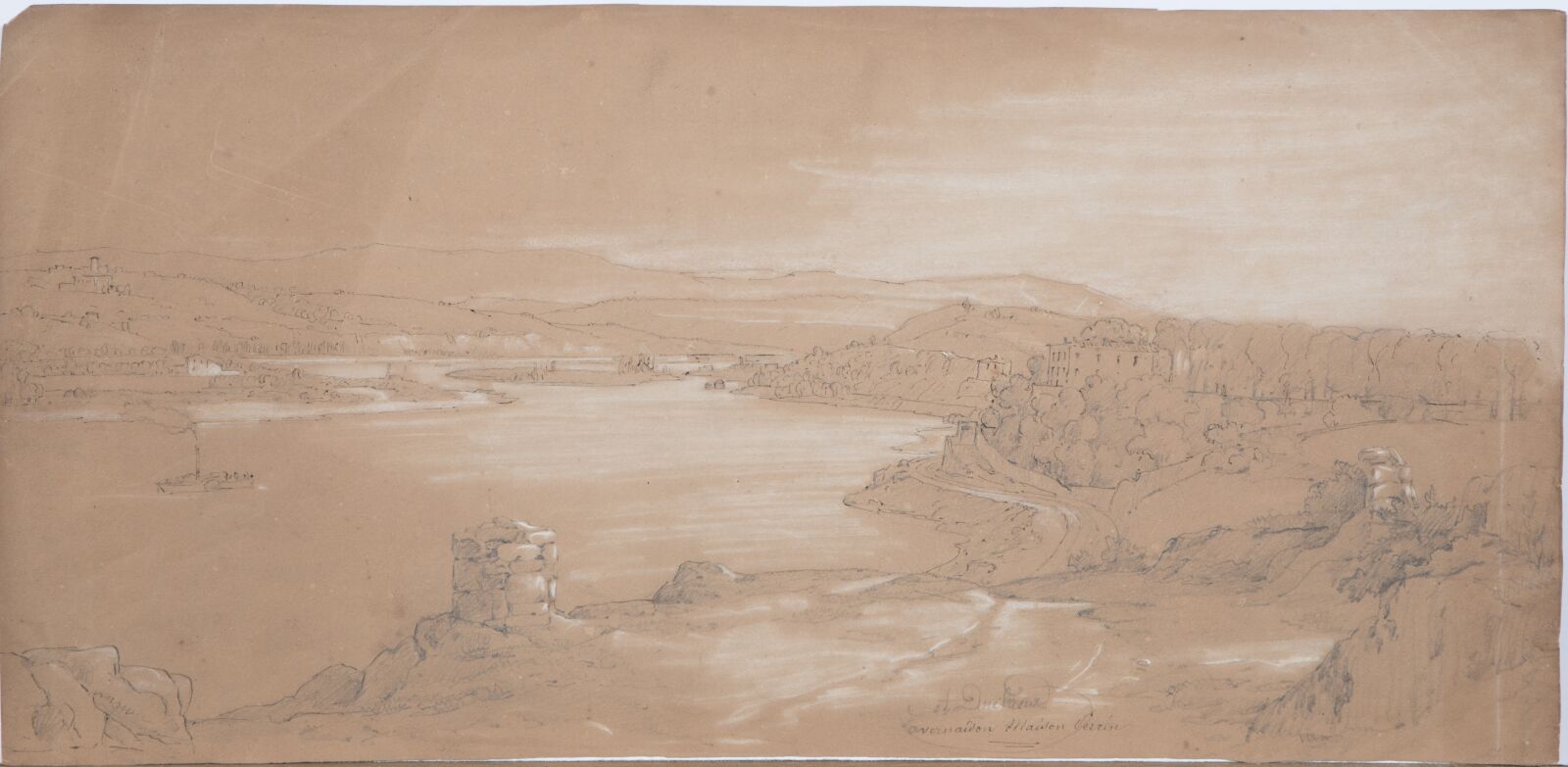Null 让-安托万-杜拉克（1783-1868）。

一批5件作品:

Brignais.

纸上的铅垂线和白色粉笔高光。

已签名并位于左下角。

21 x&hellip;
