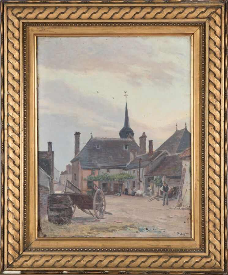 Null Édouard Auguste RAGU (XIXème siècle).

La place du village, derrière l'égli&hellip;