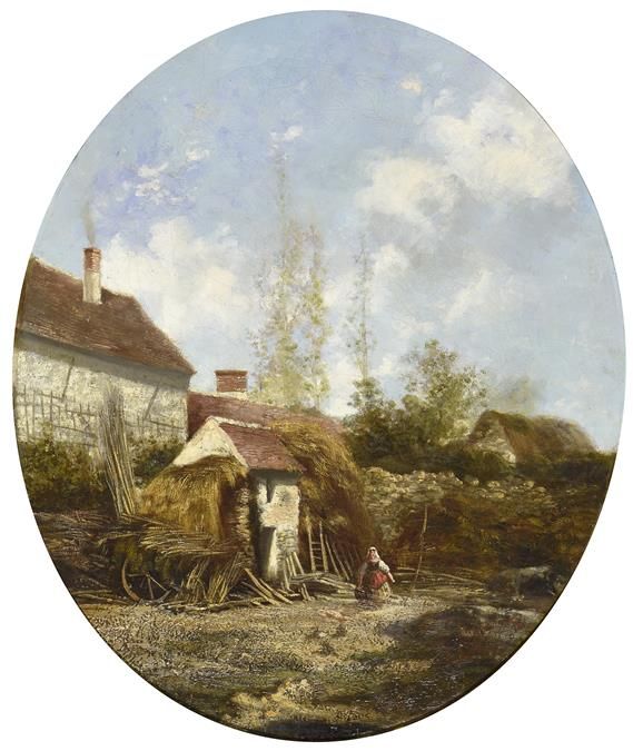 Null 亚历山大-德福（Alexandre Defaux） (1826-1900)

动画农庄

椭圆形的布面油画。

右下方有签名。

58 x 46厘米。&hellip;