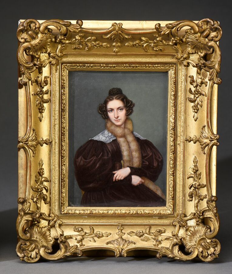 Null 弗拉维安-埃马纽埃尔-夏班纳（1799-c.1859）。

Duclaux夫人（Marie Joyard）的肖像，1836年。

微型的。

左下方有&hellip;