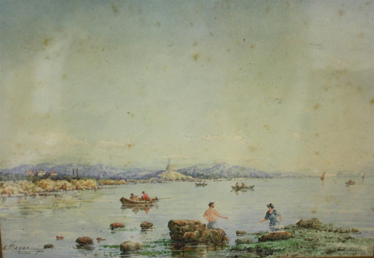 Null Eugène Mayan (XIX-XX)

Un matin à la Madrague, Marseille, 1905.

Aquarelle &hellip;