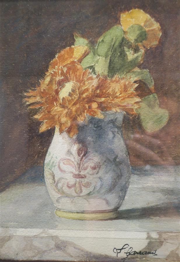 Null Léon Garraud (1877-1961) 

"Bouquet"

Aquarelle sur papier

Signé en bas à &hellip;