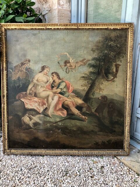 Null Apollon et Aphrodite. 

Huile sur toile. 

Fin du XVIIIème siècle. 

93 X 9&hellip;