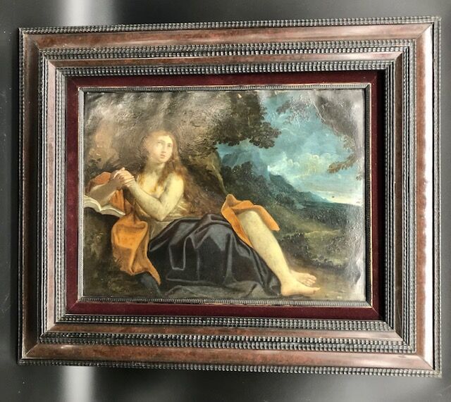 Null Bolognese school of the XVIIth century. 

Mary Magdalene

Oil on cardboard.&hellip;