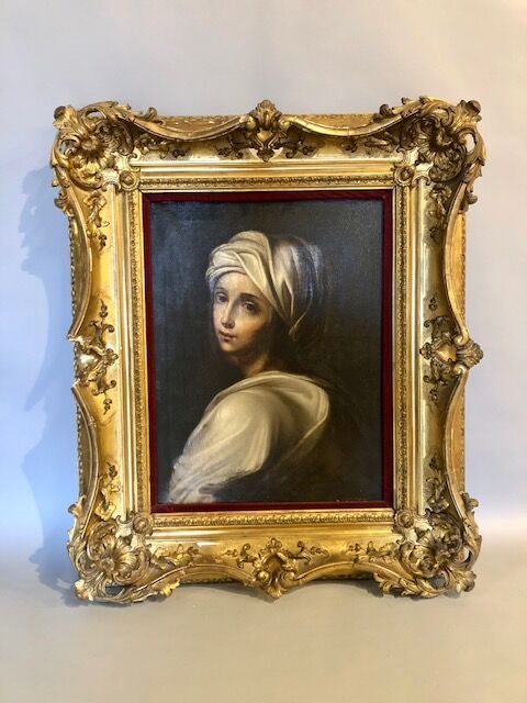 Null 在吉多-雷尼之后。

Beatrice de Cenci的肖像。

布面油画。

19世纪末。

帆布：62 x 47厘米。

美丽的摄政风格框架，采&hellip;