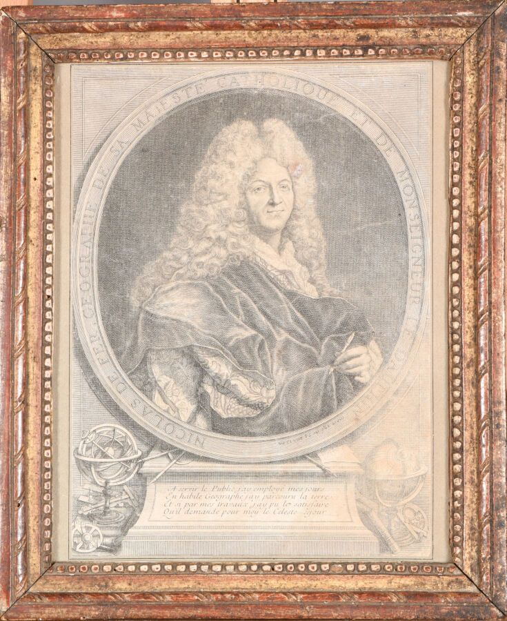 Null Ecole française du XVIIE S.

Portrait de Nicolas de Fer, géographe.

Gravur&hellip;