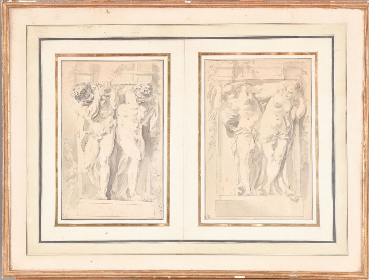 Null ECOLE FRANCAISE du XVIIIe siècle 

1 - Deux atlantes en façade ;

2 - Deux &hellip;