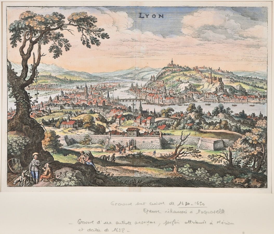 Null [LYON] Attribuée à M. MERIAN (1593 - 1650)

Vue générale de Lyon, dite "de &hellip;