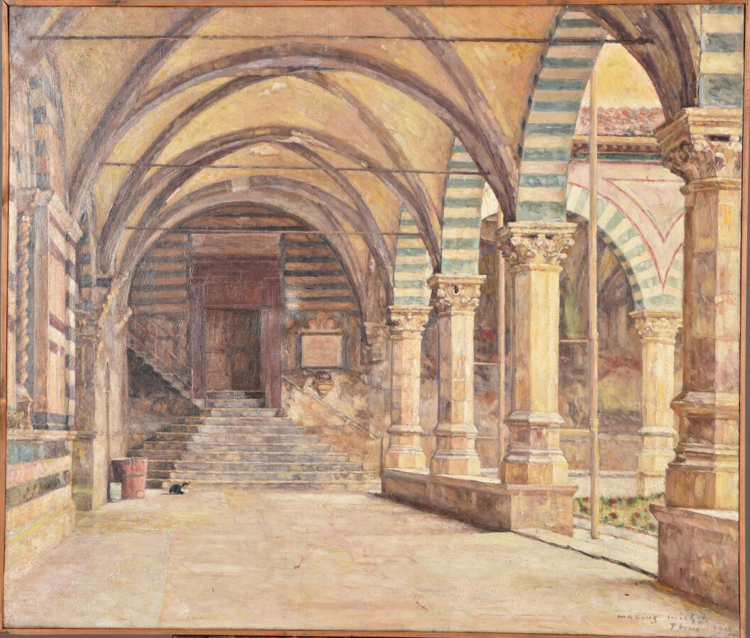 Null Marius MICHEL (1853-1910).

Cloître de Santa Maria Novella, Florence,1918.
&hellip;