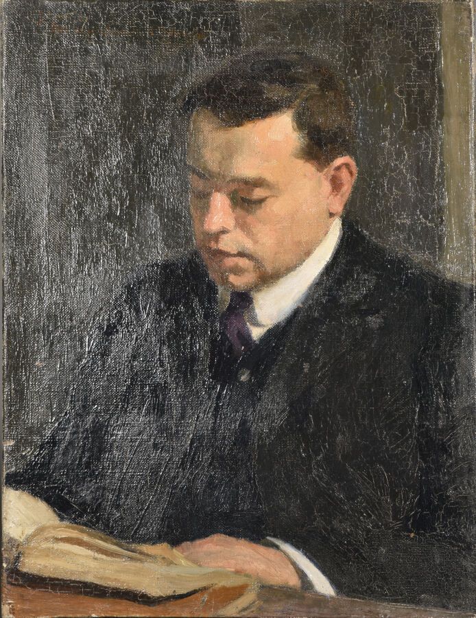 Null Louis Léon Eugène BILLOTEY (1883-1940).

Portrait de Jean Larrivé lisant.

&hellip;