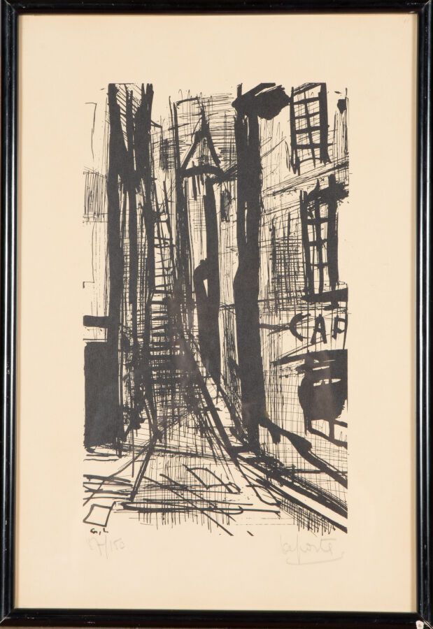 Null Georges LAPORTE (1926-2000).

Ruelles.

Lithographie sur papier.

Signé en &hellip;