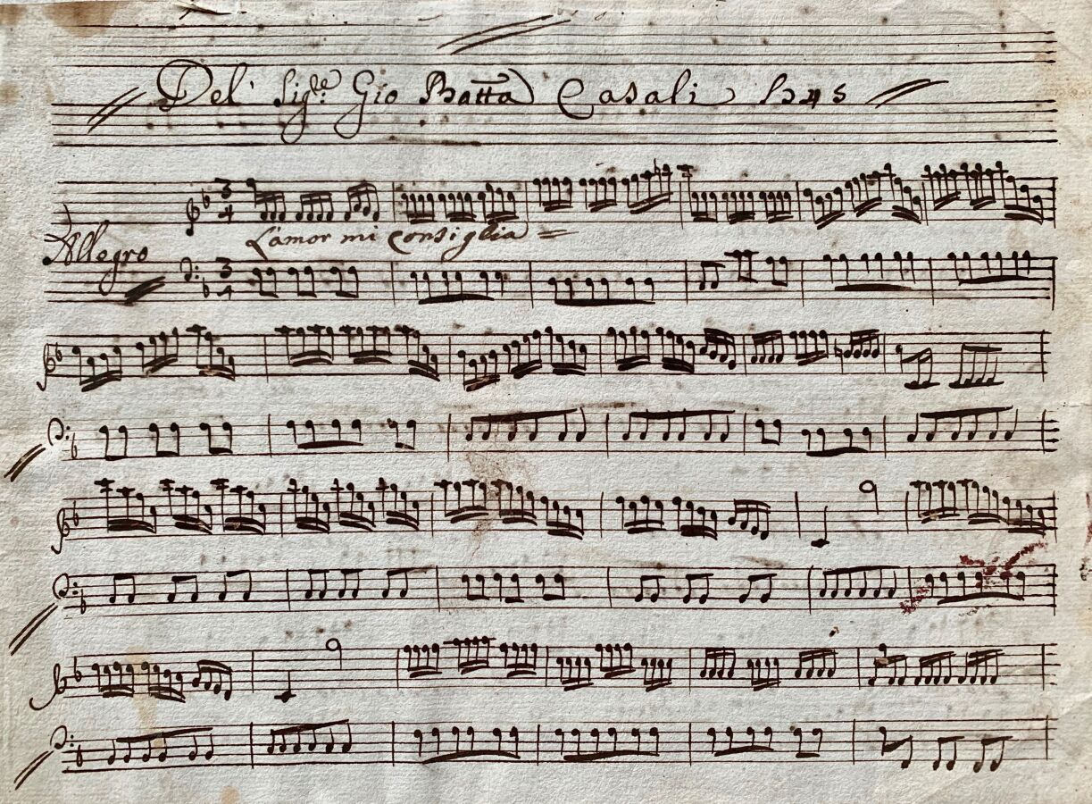 Null Giovanni Battista CASALI (1715-1792), compositeur italien. L'amor mi consig&hellip;