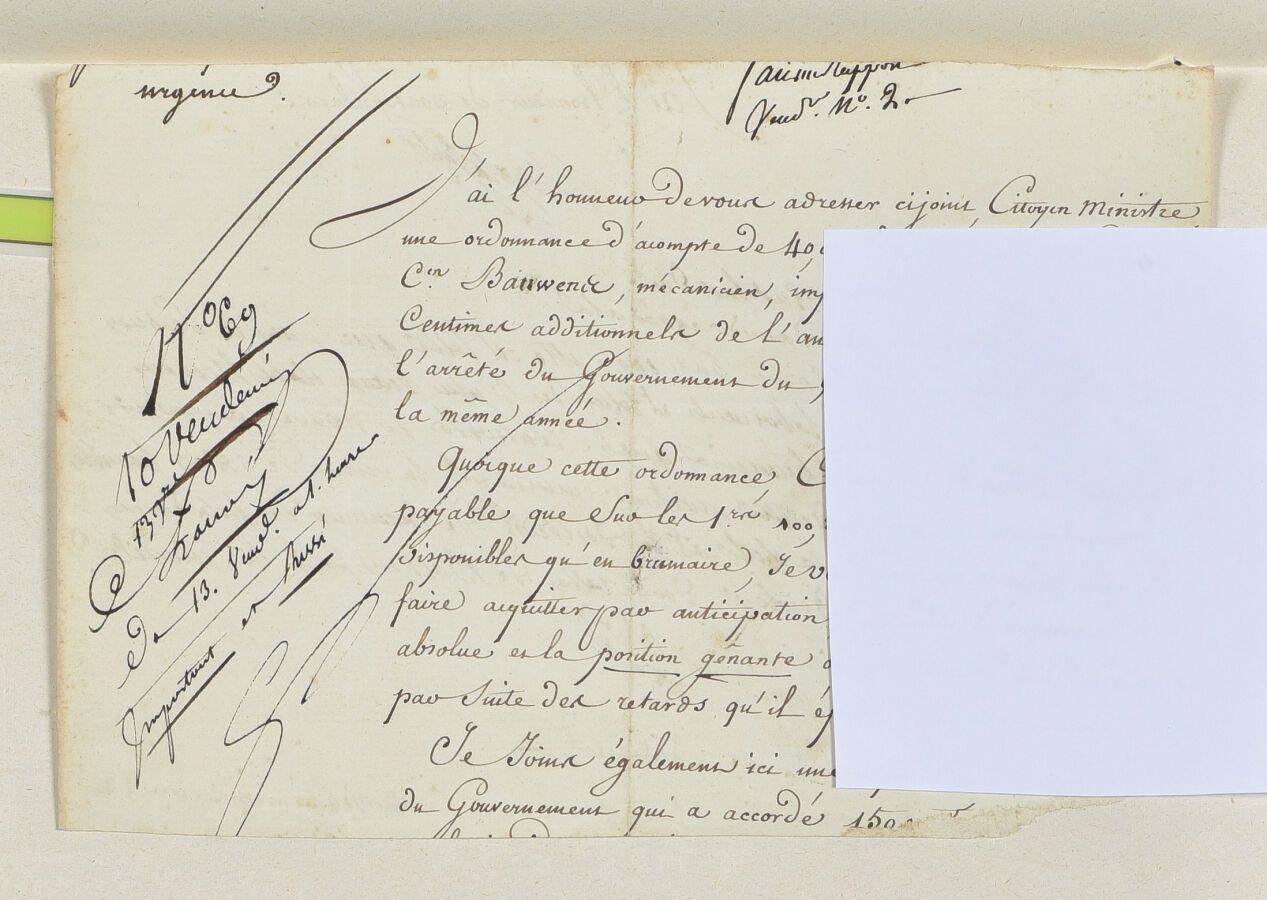 Null Jean-Antoine CHAPTAL (1756-1832), chimiste. Apostille A.S. (8 lignes) à la &hellip;