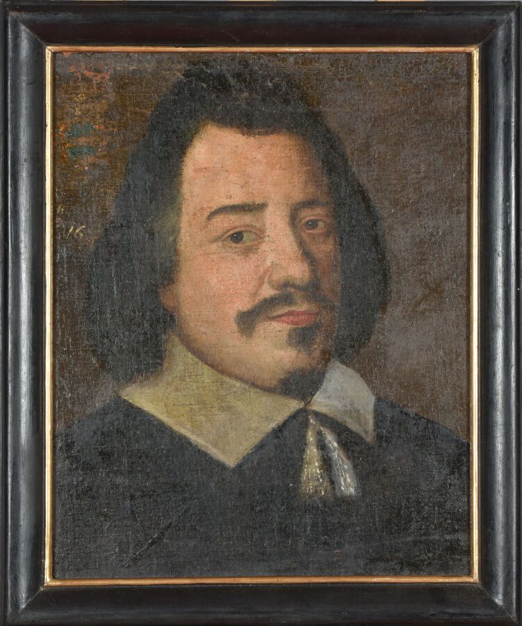 Null ECOLE FRANCAISE Première moitié du XVIIème siècle. 

Portrait d'homme en ve&hellip;