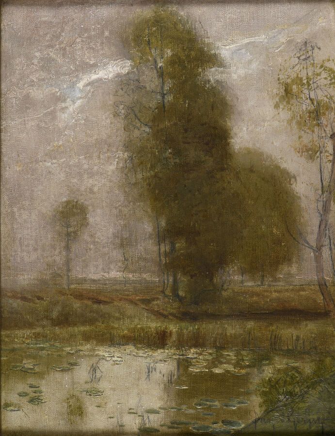 Null David Girin (1848-1917).

La Dombes dans le brouillard.

Huile sur toile co&hellip;