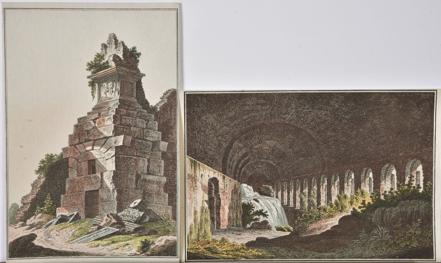 Null * D'après Hubert ROBERT (1733-1808)

Monuments antiques. Paire de gravures &hellip;