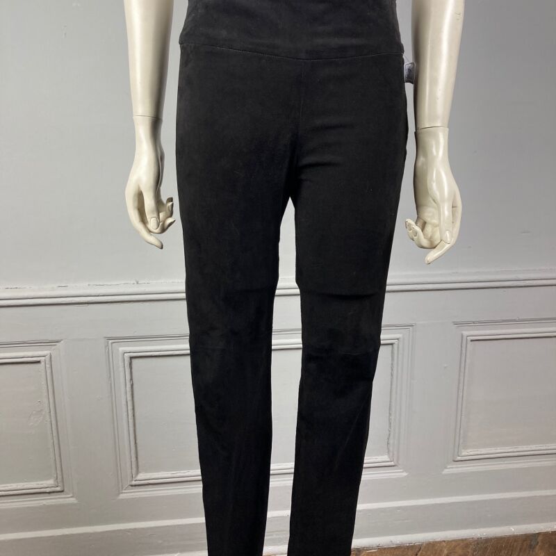 Null IRO. Black nubuck lambskin long johns. Size 36.