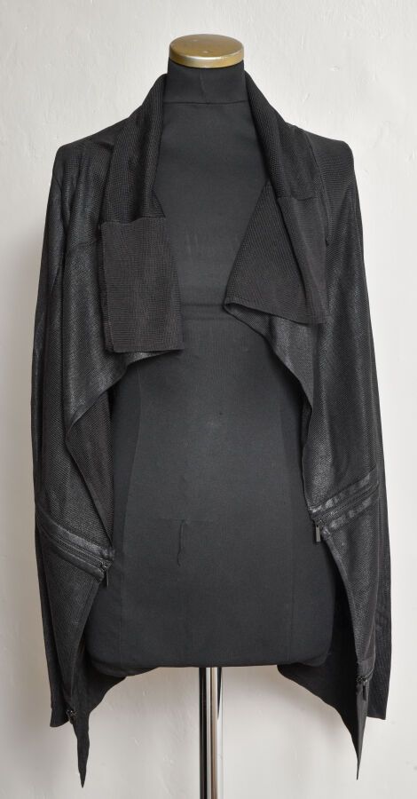 Null BARBARA BUI. Black viscose knit cardigan with double adjustable zipper, lar&hellip;