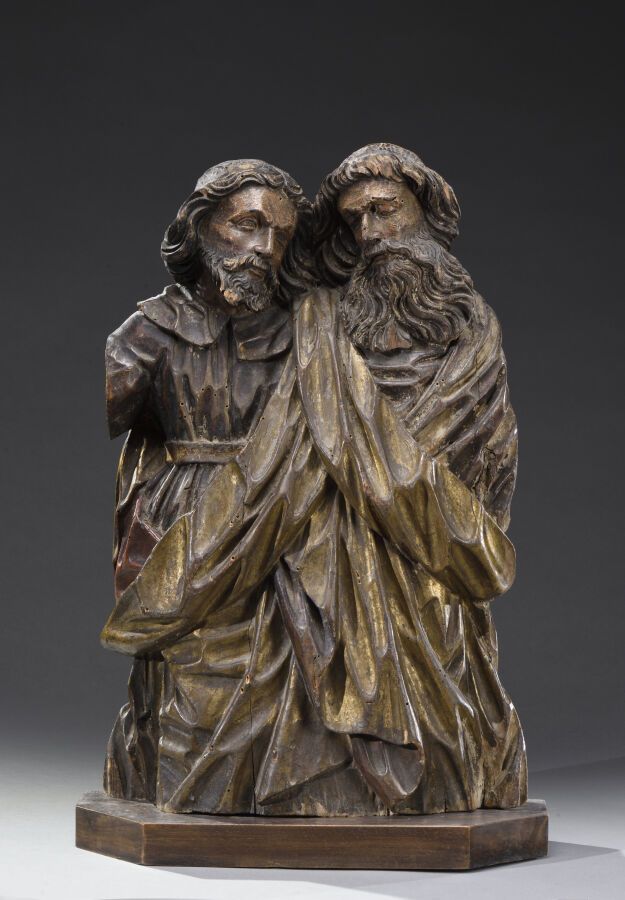 Null Haut relief d'applique figurant Saint Pierre et Saint Paul accolés, envelop&hellip;