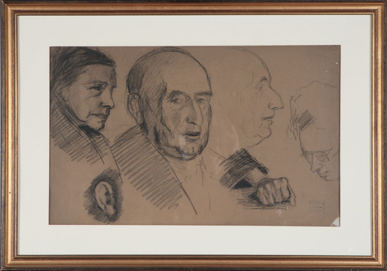 Null Eugene Brouillard (1870-1950).

The artist's parents, study.

Charcoal on b&hellip;