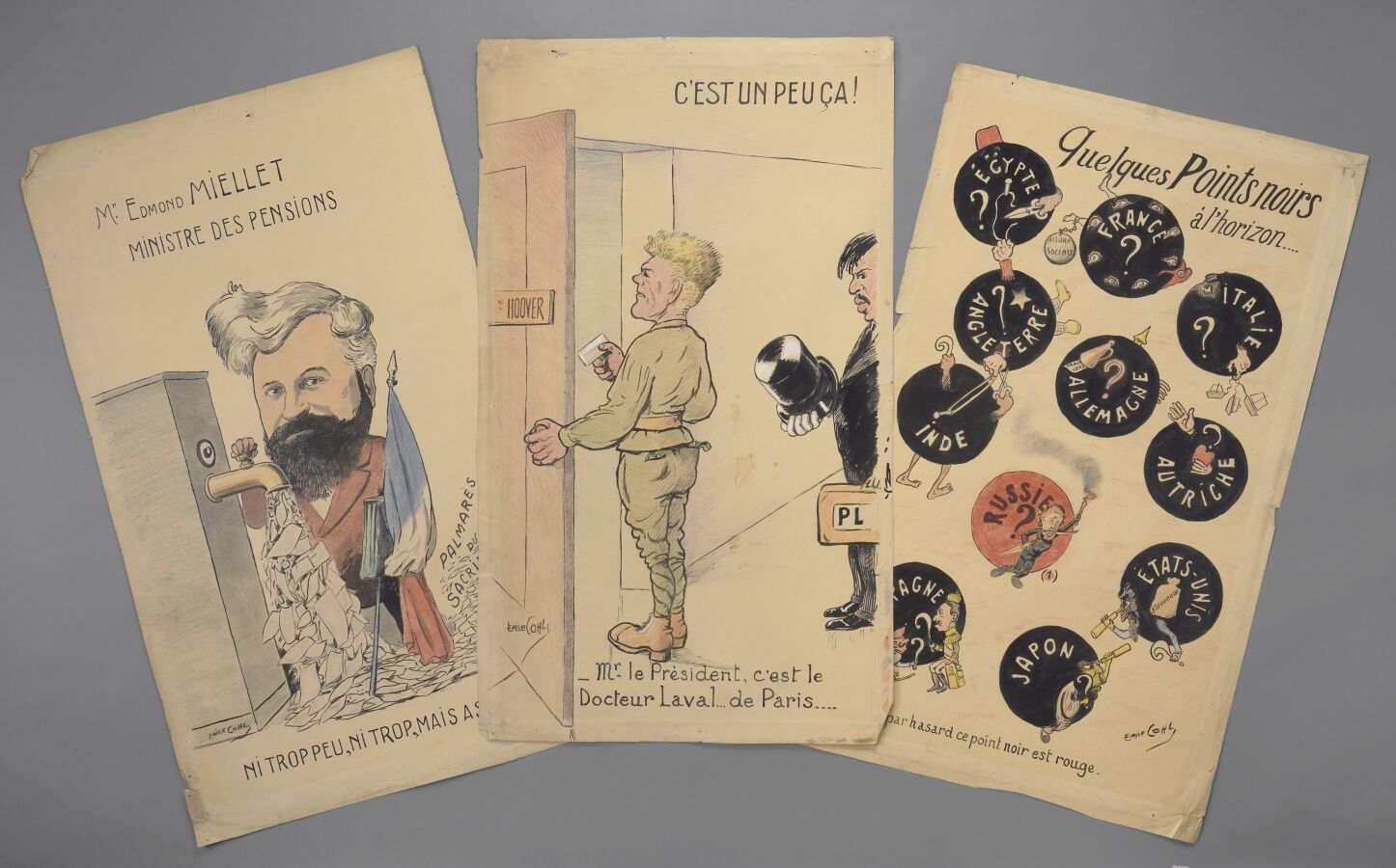 Null Émile COHL (1857-1938).

Ensemble de six dessins :

-C'est un peu ça !

Cra&hellip;