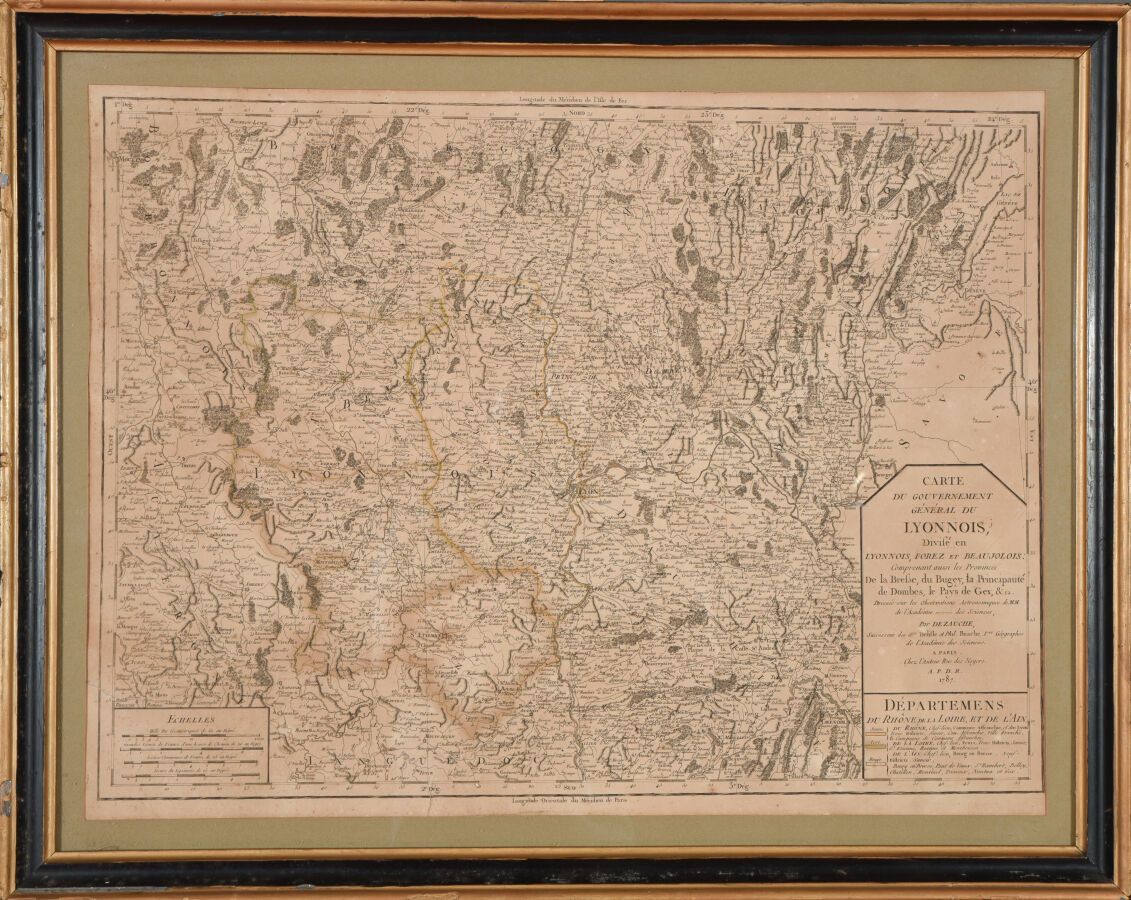 Null CARTOGRAFIA DI LIONE

Jean-Claude DEZAUCHE (act.1770-1824)

Carta del Gover&hellip;