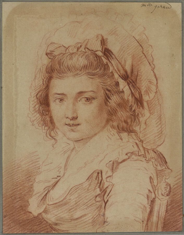 Null ECOLE FRANCAISE Dernier Quart du XVIIIe siècle 

Portrait de jeune fille à &hellip;