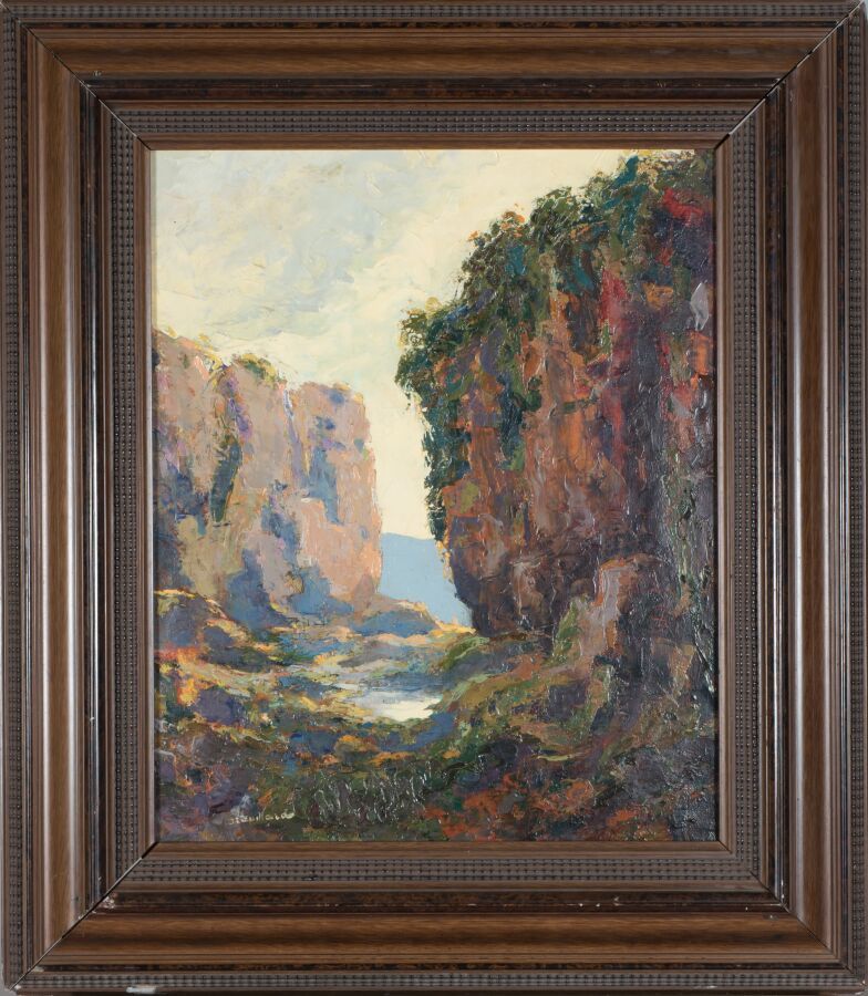 Null 欧仁-布鲁亚尔（1870-1950）。

岩石，约1908-1910年。

布面油画。

左下方有签名。

44 x 36厘米。

背面有：2001年&hellip;