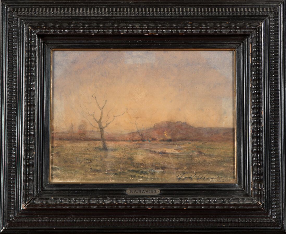 Null François Auguste RAVIER (1814-1895).

Paysage près de Crémieu.

Aquarelle s&hellip;