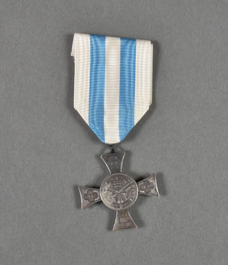Null Frankreich. Vatikan. MENTANA-Medaille 1867, "Offizier", gewölbte Zentren, S&hellip;
