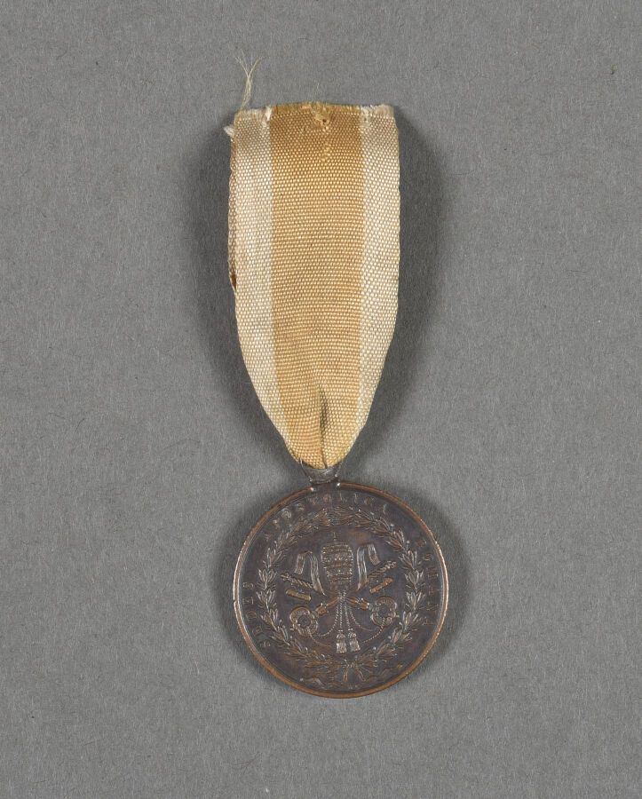 Null 法国。梵蒂冈。1849年罗马教廷的勋章。