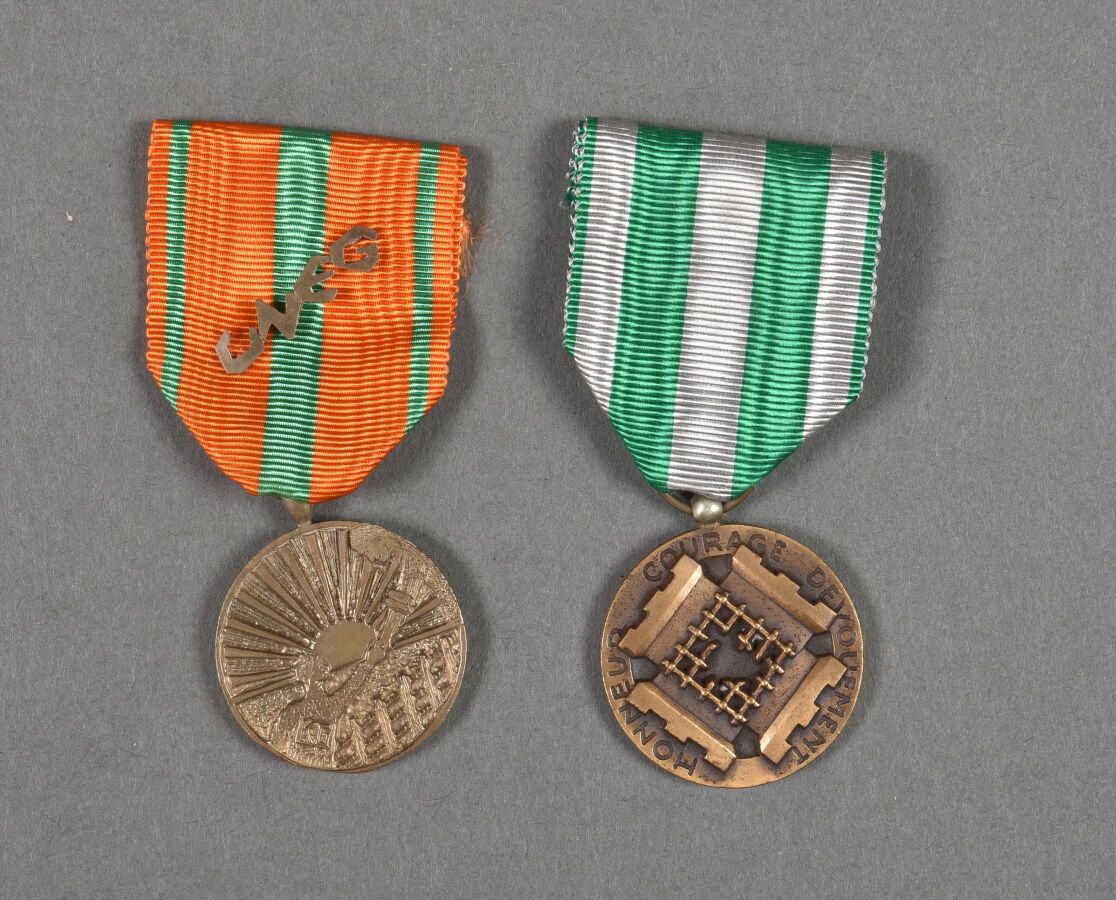 Null Francia. Medalla de la Unión de Pasajeros y medalla de los Pasajeros con su&hellip;