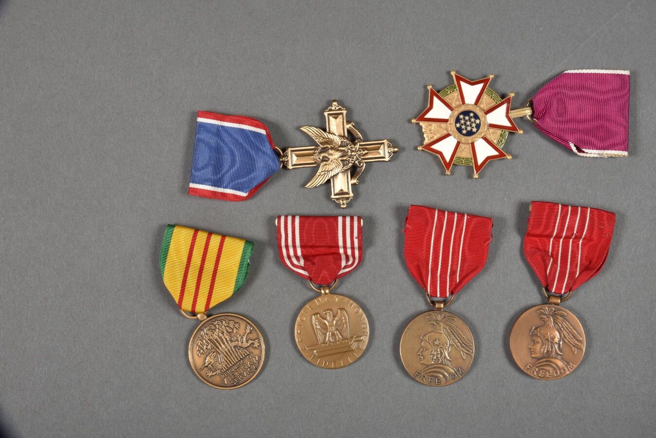 Null Estados Unidos. 2°Guerra. Varias medallas militares, conjunto de 6.