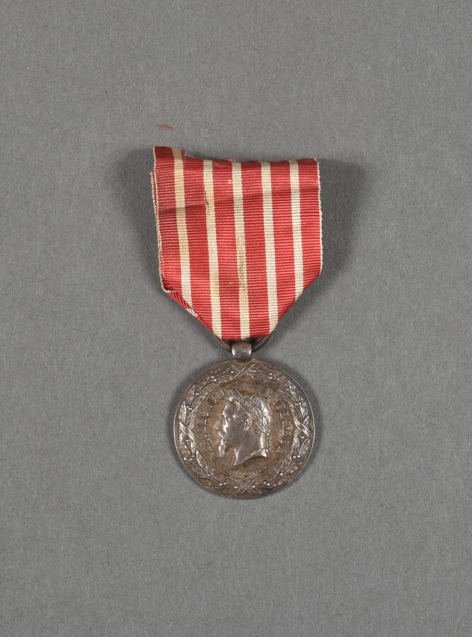 Null France. Médaille d'Italie 1859, signée Sacristain.