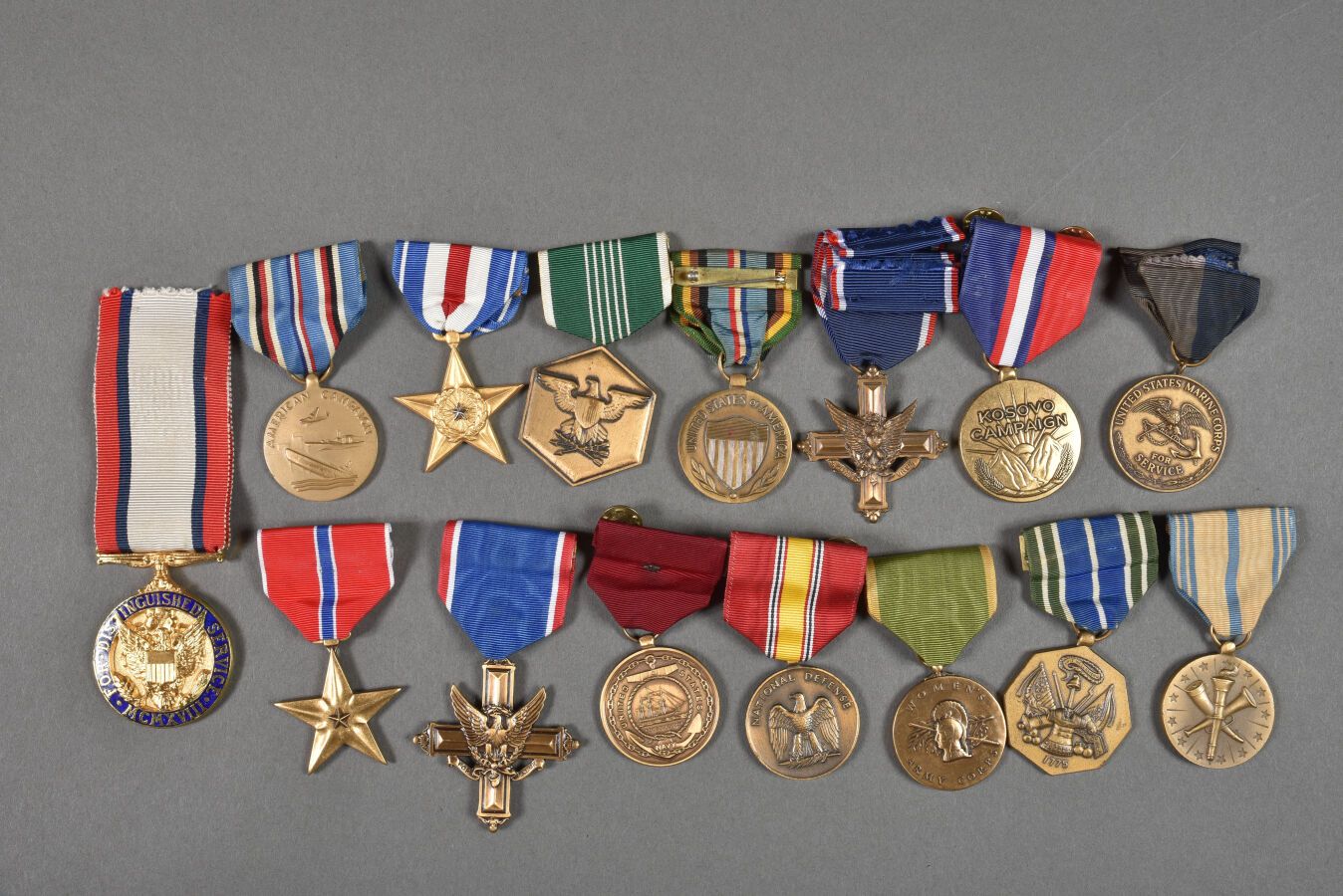 Null Stati Uniti. Varie medaglie militari, lotto di 15.