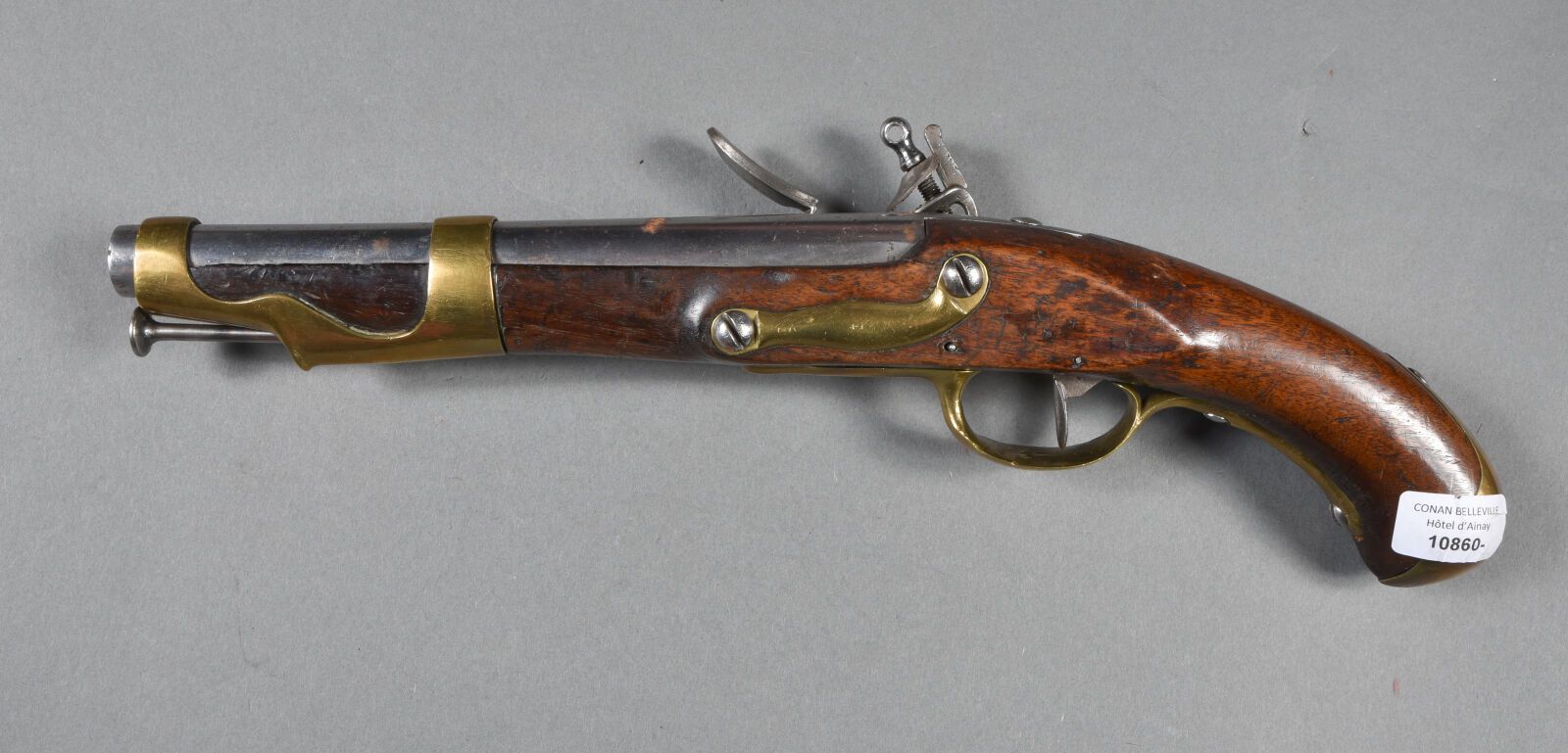 Null Pistolet de Cavalerie 1763/165, à silex, platine à corps et chien plat " MR&hellip;
